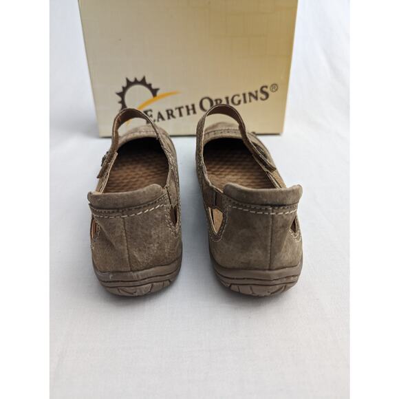 Earth Origins Flats Size 8 Mary Janes Suede Adjustable Strap Comfortable - Picture 5 of 10